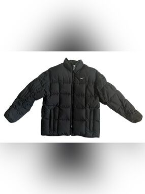 Vintage Nike Down Puffer Jacket Men L Black 90a Y2K